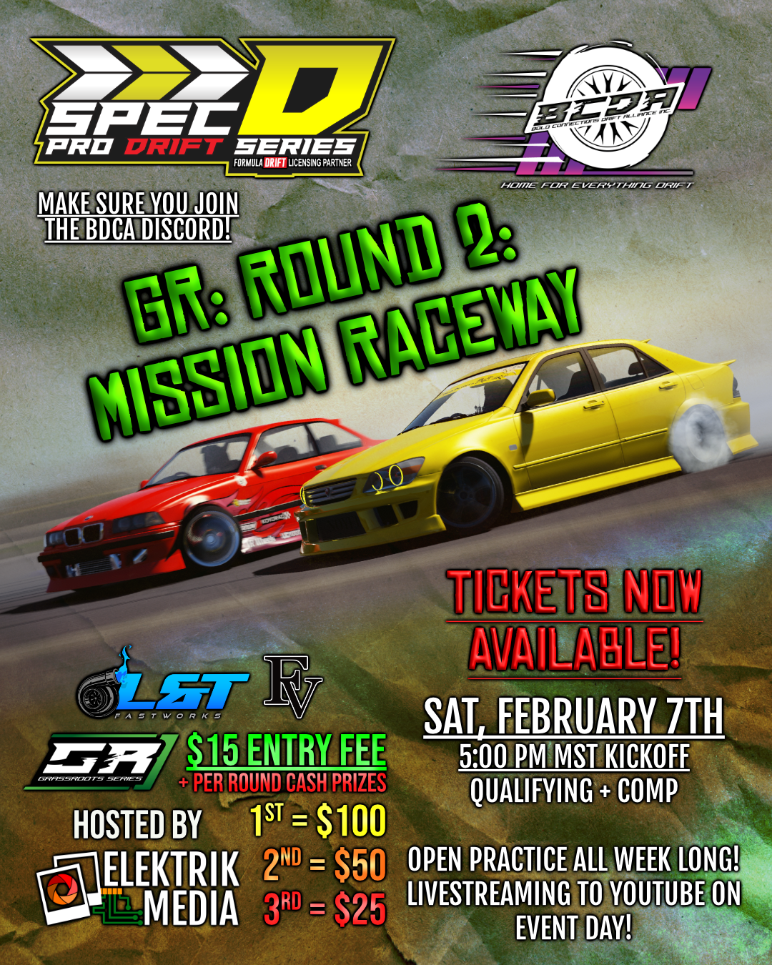 BCDA+SpecD Virtual Drift Series